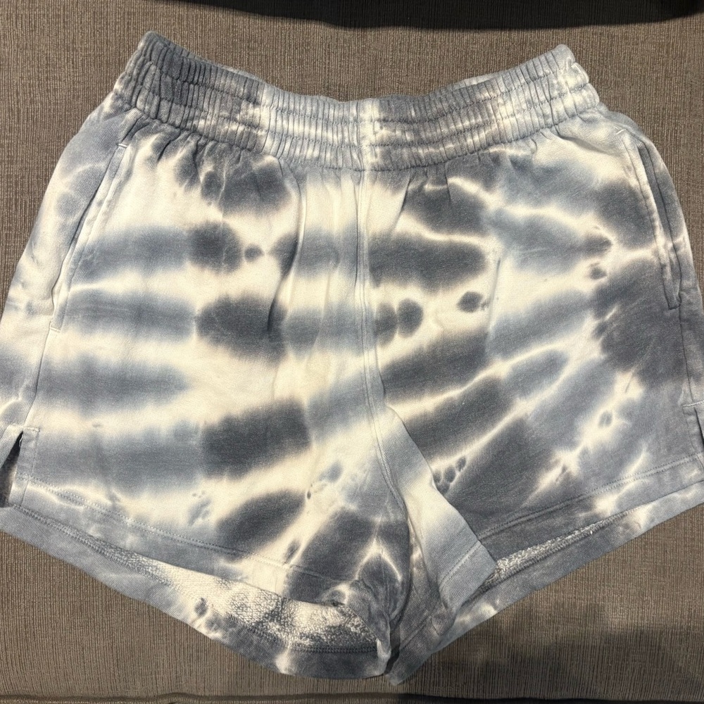 Abercrombie & Fitch Sunday Fleece Blue Tie-Dye Women's Shorts Medium M